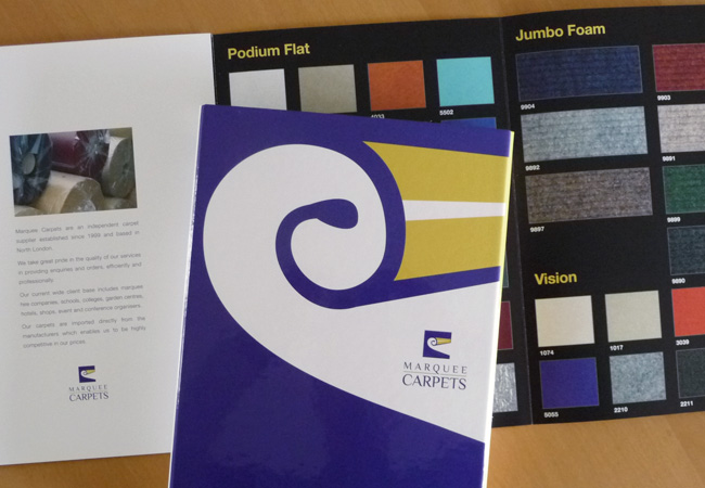 Marquee Carpets Sample Pack Brochure